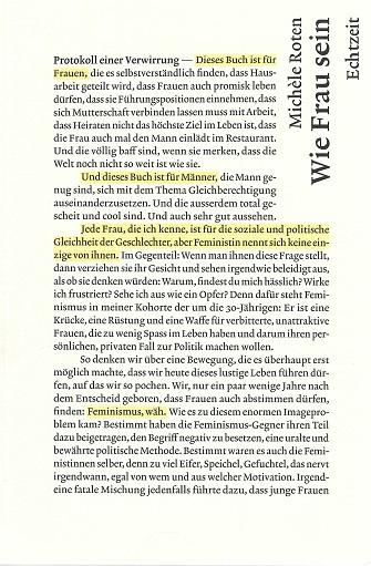 Roten, Wie Frau sein.