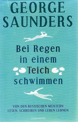 Saunders, Bei Regen in einem Teich schwimmen.