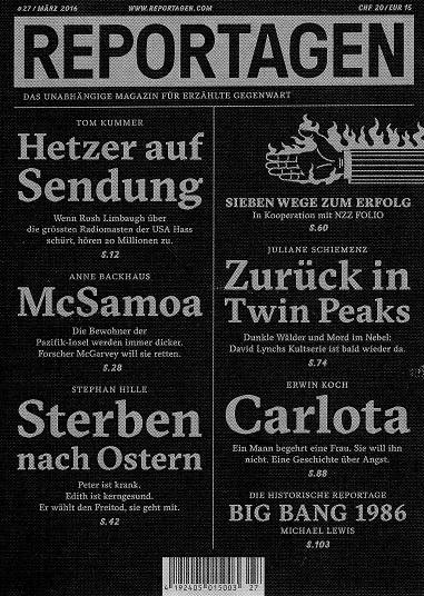 Puntas Bernet, Reportagen März.